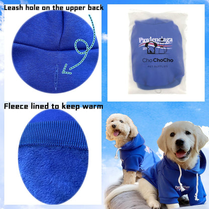 Stylish Blue Dog Sweatshirt Tracksuit and Cat Hoodie for Small to Medium Pets (XL)